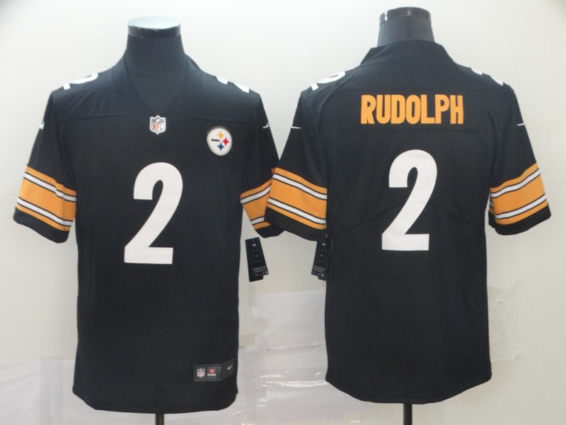 Men's Pittsburgh Steelers Mason Rudolph #2 Black Jersey